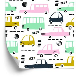 Papier Peint Voitures Pastels – Image 2