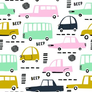Papier Peint Voitures Pastels – Image 1