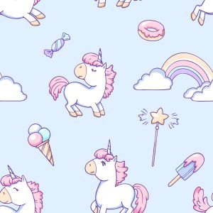 Papier Peint Pour Les Enfants - Licornes Magiques – Image 1