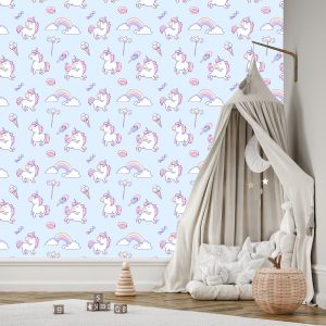 Papier Peint Pour Les Enfants - Licornes Magiques – Image 3