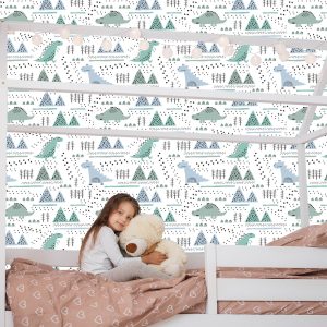 Papier Peint Pour Les Dinosaures Boy Mountain Tree – Image 7