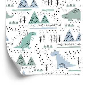 Papier Peint Pour Les Dinosaures Boy Mountain Tree – Image 2