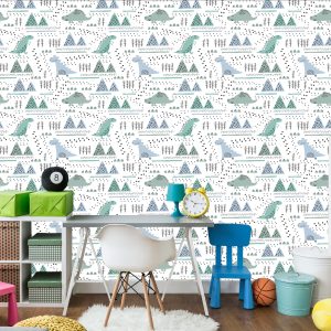 Papier Peint Pour Les Dinosaures Boy Mountain Tree – Image 4