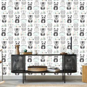 Papier Peint Panda Ours Arbres – Image 5