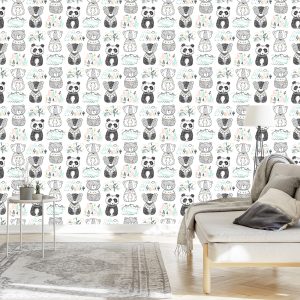 Papier Peint Panda Ours Arbres – Image 3