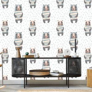 Papier Peint Ours En Peluche Parmi Les Gouttes – Image 5