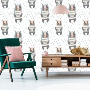 Papier Peint Ours En Peluche Parmi Les Gouttes – Image 6