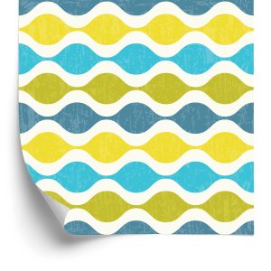 Papier Peint Vagues Rétro À La Mode – Image 2