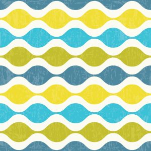 Papier Peint Vagues Rétro À La Mode – Image 1