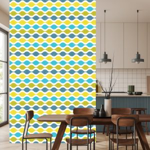 Papier Peint Vagues Rétro À La Mode – Image 4