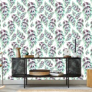 Papier Peint Feuilles Et Brindilles - Aquarelle – Image 5