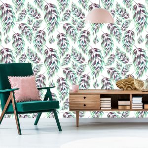 Papier Peint Feuilles Et Brindilles - Aquarelle – Image 6