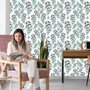 Papier Peint Feuilles Et Brindilles - Aquarelle – Image 7