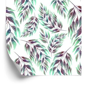 Papier Peint Feuilles Et Brindilles - Aquarelle – Image 2