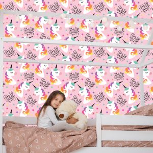 Papier Peint Pour Les Enfants - Licornes Arc-En-Ciel Magiques – Image 7