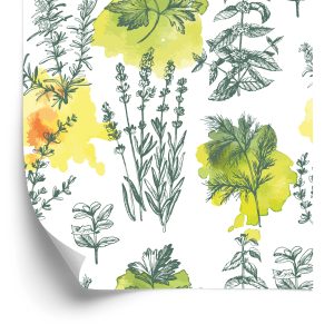 Papier Peint Plantes De Lavande Verte – Image 2