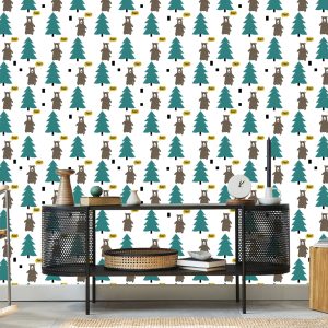 Papier Peint Arbre Vert Forêt Chambre D'enfant – Image 5