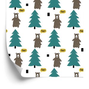 Papier Peint Arbre Vert Forêt Chambre D'enfant – Image 2