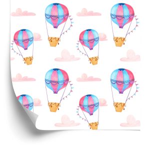 Papier Peint Ballons Nuage Pastel Pour Chambre D'enfant – Image 2