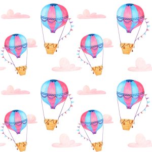Papier Peint Ballons Nuage Pastel Pour Chambre D'enfant – Image 1
