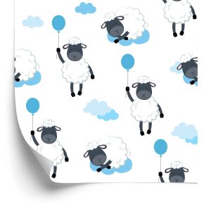 Papier Peint Moutons Avec Des Ballons – Image 2