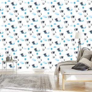 Papier Peint Moutons Avec Des Ballons – Image 3