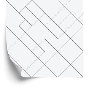 Papier Peint Motif Géométrique Noir Et Blanc – Image 2