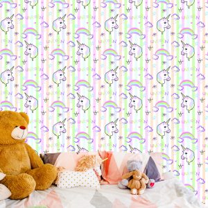 Papier Peint Pour Les Enfants - Belle Licorne Colorée – Image 6