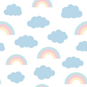 Papier Peint Arc-En-Ciel Sur Le Fond De Nuage – Image 1