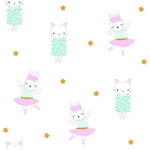 Papier Peint Lapins Parmi Les Étoiles – Image 1