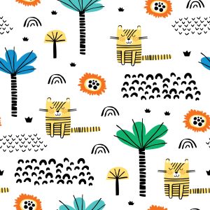 Papier Peint Pour Les Garçons, Les Animaux, Les Chats, Les Arbres, Le Soleil – Image 1