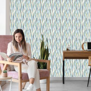 Papier Peint Rayures Rétro Colorées – Image 7