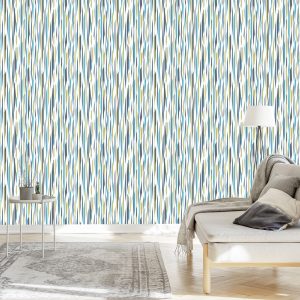 Papier Peint Rayures Rétro Colorées – Image 3