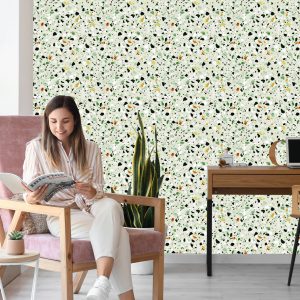 Papier Peint Béton De Terrazzo Coloré – Image 7