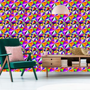 Papier Peint Motifs Géométriques Colorés – Image 6