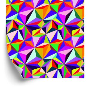 Papier Peint Motifs Géométriques Colorés – Image 2