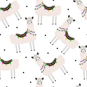 Papier Peint Animaux De La Nature Pour Une Chambre De Bébé Lama – Image 1