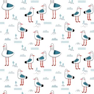 Papier Peint Pour Les Enfants, Des Oiseaux Au Style Scandinave – Image 1