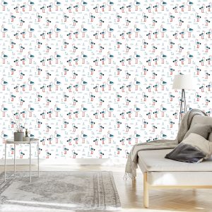 Papier Peint Pour Les Enfants, Des Oiseaux Au Style Scandinave – Image 3