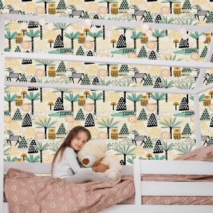 Papier Peint Pour Un Garçon, Les Animaux D'un Palmier – Image 7