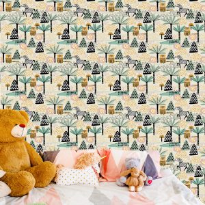 Papier Peint Pour Un Garçon, Les Animaux D'un Palmier – Image 6