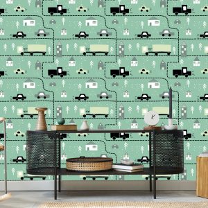 Papier Peint Dans Les Voitures, Les Camions Jusqu'à La Chambre De Bébé – Image 5