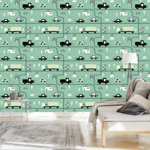 Papier Peint Dans Les Voitures, Les Camions Jusqu'à La Chambre De Bébé – Image 3