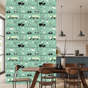 Papier Peint Dans Les Voitures, Les Camions Jusqu'à La Chambre De Bébé – Image 4