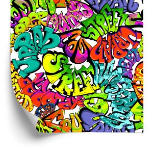 Papier Peint Graffiti Multicolore – Image 2