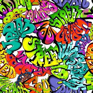 Papier Peint Graffiti Multicolore – Image 1