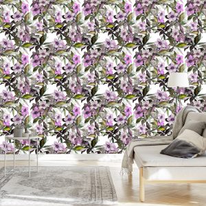 Papier Peint Fleurs Aquarelles – Image 3