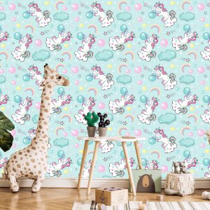 Papier Peint Pour Les Enfants - Jouer Aux Licornes – Image 5