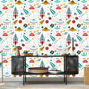 Papier Peint Étoiles Vaisseaux Spatiaux Chambre D'enfants – Image 5