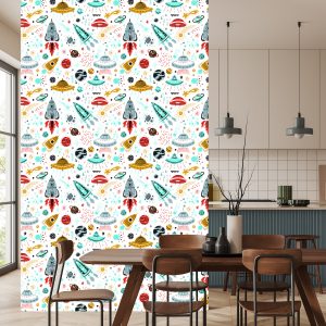 Papier Peint Étoiles Vaisseaux Spatiaux Chambre D'enfants – Image 4